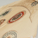 HERMES Pleated Carre 90 Scarf ""SULFURE&PRESSE PAPIERS2 "" Silk Auth ep9648-12