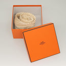 HERMES Pleated Carre 90 Scarf ""SULFURE&PRESSE PAPIERS2 "" Silk Auth ep9648-14