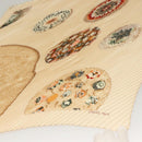 HERMES Pleated Carre 90 Scarf ""SULFURE&PRESSE PAPIERS2 "" Silk Auth ep9648-4