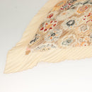 HERMES Pleated Carre 90 Scarf ""SULFURE&PRESSE PAPIERS2 "" Silk Auth ep9648-9