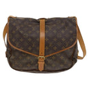 LOUIS VUITTON Monogram Saumur 35 Shoulder Bag M42254 LV Auth ep9649-13