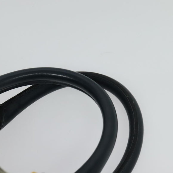 Christian Dior Trotter Canvas Boston Bag Navy Gold Auth ep9664