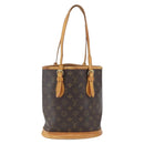 LOUIS VUITTON Monogram Bucket PM Shoulder Bag M42238 LV Auth ep9673-2
