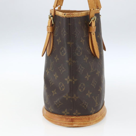 LOUIS VUITTON Monogram Bucket PM Shoulder Bag M42238 LV Auth ep9673