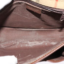 Burberrys Nova Check Shoulder Bag PVC Leather Beige Gold Auth ep9677-11