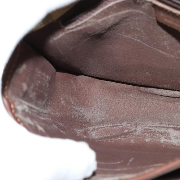 Burberrys Nova Check Shoulder Bag PVC Leather Beige Gold Auth ep9677