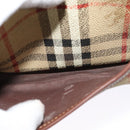 Burberrys Nova Check Shoulder Bag PVC Leather Beige Gold Auth ep9677-21