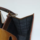 CELINE Schultertasche Lackleder Khaki Silber Auth ep9681-23