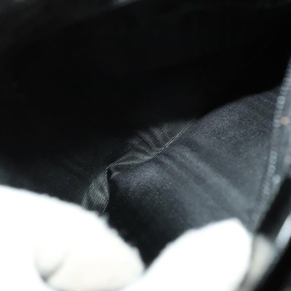 GUCCI Shoulder Bag Patent leather Black Gold Auth ep9690