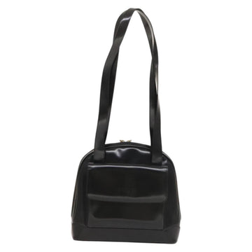 GUCCI Shoulder Bag Patent leather Black Gold Auth ep9690 - 0