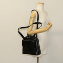 GUCCI Shoulder Bag Patent leather Black Gold Auth ep9690-21