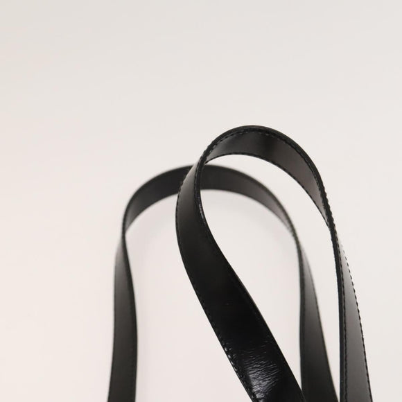 GUCCI Shoulder Bag Patent leather Black Gold Auth ep9690