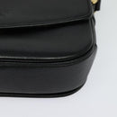 Burberrys Shoulder Bag Leather Black Gold Auth ep9691-14