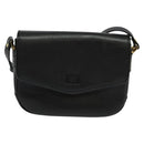 Burberrys Shoulder Bag Leather Black Gold Auth ep9691-13