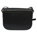 Burberrys Shoulder Bag Leather Black Gold Auth ep9691-2