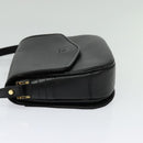 Burberrys Shoulder Bag Leather Black Gold Auth ep9691-3