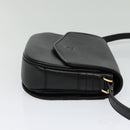 Burberrys Shoulder Bag Leather Black Gold Auth ep9691-4
