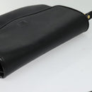 Burberrys Shoulder Bag Leather Black Gold Auth ep9691-6