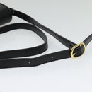 Burberrys Shoulder Bag Leather Black Gold Auth ep9691-7