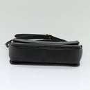 Burberrys Shoulder Bag Leather Black Gold Auth ep9691-5