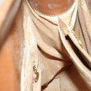 GUCCI Bamboo Hand Bag Leather Brown Gold Auth ep9697-18