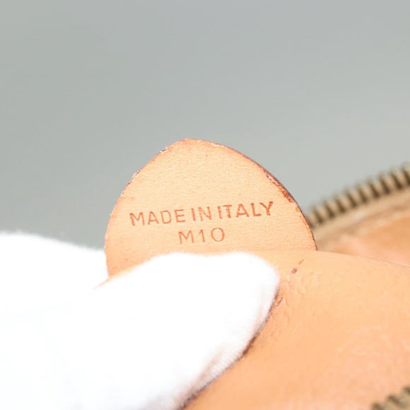 CELINE Macadam Canvas Shoulder Bag PVC Leather Brown Gold Auth ep9704