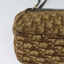 Christian Dior Trotter Canvas Shoulder Bag Brown Gold Auth ep9706-16