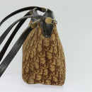 Christian Dior Trotter Canvas Shoulder Bag Brown Gold Auth ep9706-4
