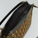Christian Dior Trotter Canvas Shoulder Bag Brown Gold Auth ep9706-6