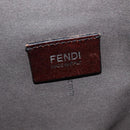 FENDI Zucca Canvas Shoulder Bag Black Brown Auth ep9708-18