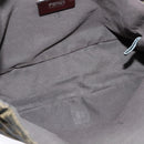 FENDI Zucca Canvas Shoulder Bag Black Brown Auth ep9708-11