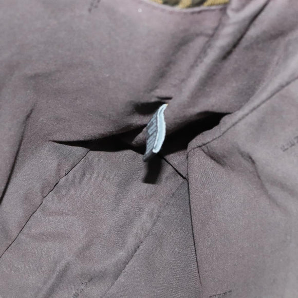 FENDI Zucca Canvas Shoulder Bag Black Brown Auth ep9708