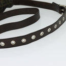 FENDI Zucca Canvas Shoulder Bag Black Brown Auth ep9708-7