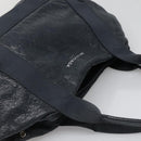 BALENCIAGA Navy Kabas Hand Bag Leather Navy Silver Auth ep9709-17