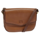 Burberrys Shoulder Bag Leather Brown Gold Auth ep9710-1