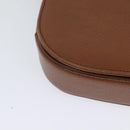 Burberrys Shoulder Bag Leather Brown Gold Auth ep9710-12