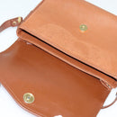 Burberrys Shoulder Bag Leather Brown Gold Auth ep9710-15