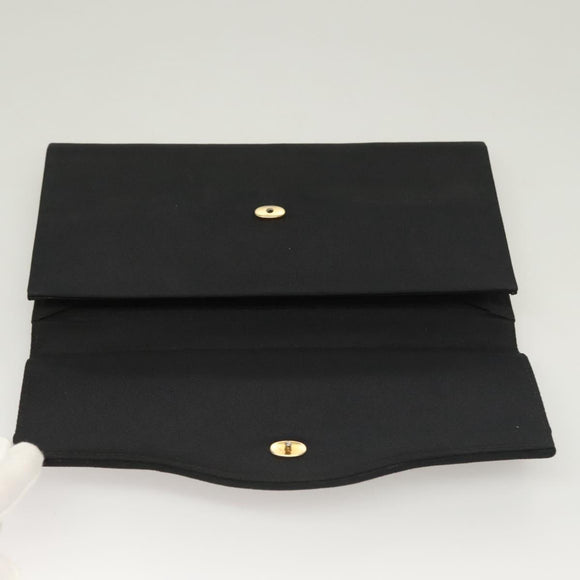 GUCCI Clutch Bag Nylon Black Gold Auth ep9712