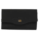GUCCI Clutch Bag Nylon Black Gold Auth ep9712-13