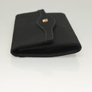GUCCI Clutch Bag Nylon Black Gold Auth ep9712-4