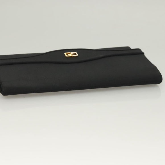 GUCCI Clutch Bag Nylon Black Gold Auth ep9712