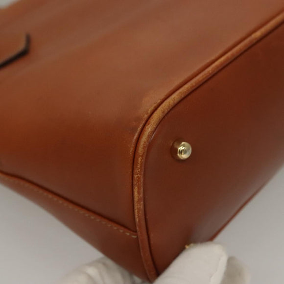 GUCCI Hand Bag Leather Brown Gold 000 2214 0290 Auth ep9714