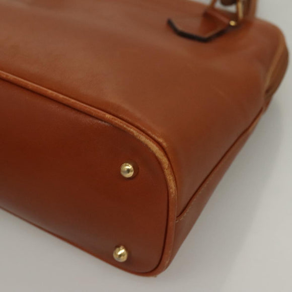 GUCCI Hand Bag Leather Brown Gold 000 2214 0290 Auth ep9714