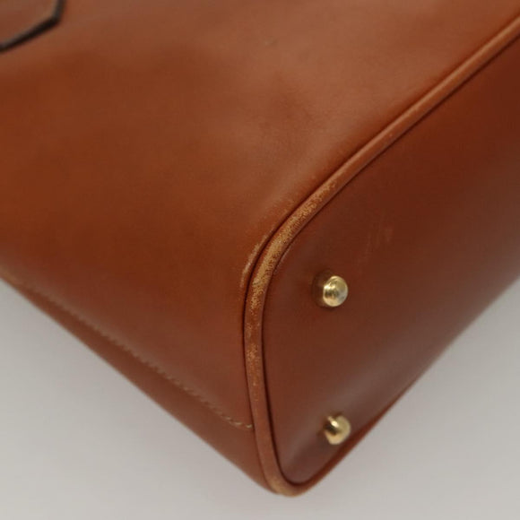 GUCCI Hand Bag Leather Brown Gold 000 2214 0290 Auth ep9714