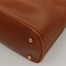 GUCCI Hand Bag Leather Brown Gold 000 2214 0290 Auth ep9714-17