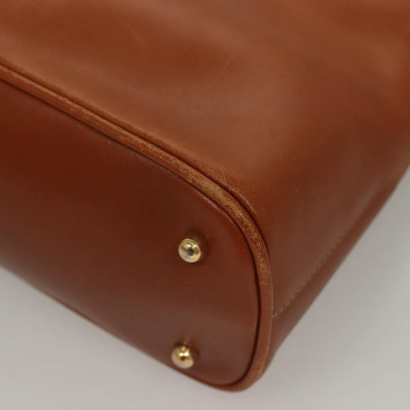 GUCCI Hand Bag Leather Brown Gold 000 2214 0290 Auth ep9714