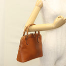 GUCCI Hand Bag Leather Brown Gold 000 2214 0290 Auth ep9714-22