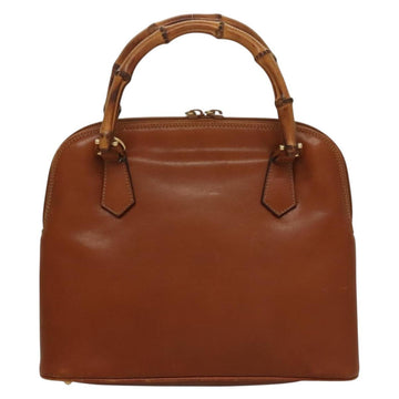 GUCCI Hand Bag Leather Brown Gold 000 2214 0290 Auth ep9714 - 0