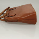 GUCCI Hand Bag Leather Brown Gold 000 2214 0290 Auth ep9714-4