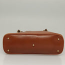 GUCCI Hand Bag Leather Brown Gold 000 2214 0290 Auth ep9714-5